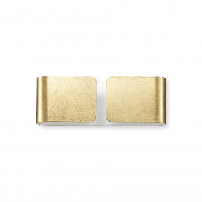Ideal lux - Clip - Applique a parete con struttura in metallo dal design moderno - Colore: Oro - 2 Lampadine - G9 - 40W - IP20 - SKU: 091129