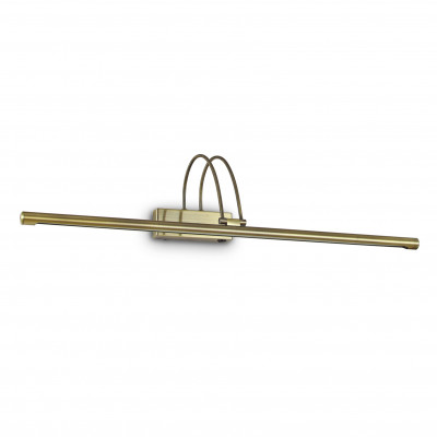 Ideal lux - Bow - Applique con diffusore a led lungo inclinabile e struttura in metallo - Colore: Bronzo - 1 Lampadina - Led Integrato - 8W - Lumen 1050 - Gradi Kelvin 3000k Luce Calda - IP20 - SKU: 121147