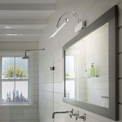 Ideal lux - Bow - Applique con diffusore a led lungo inclinabile e struttura in metallo - 1 Lampadina Led Integrato 8W - Lumen 1050 - Gradi Kelvin 3000k Luce Calda - IP20 - SKU: 00702G