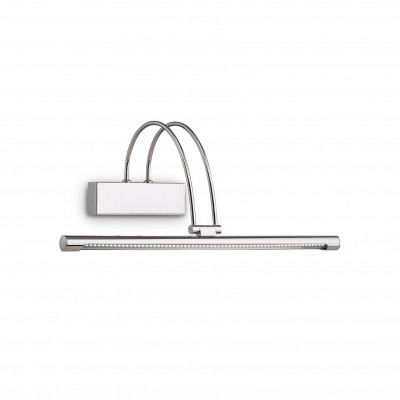 Ideal lux - Bow - Applique con diffusore a led medio inclinabile e struttura in metallo - Colore: Cromato - 1 Lampadina - Led Integrato - 5W - Lumen 580 - Gradi Kelvin 3000k Luce Calda - IP20 - SKU: 007045