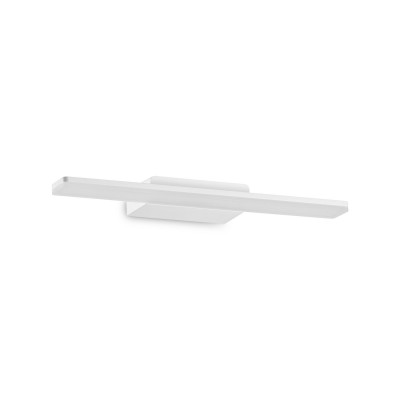 Ideal lux - Make Up - Applique con led struttura in alluminio corta e diffusore in acrilico satinato - Colore: Bianco - 1 Lampadina Led Integrato 12W - Lumen 1350 - Gradi Kelvin 3000k Luce Calda - IP20 - SKU: 287652
