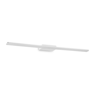 Ideal lux - Make Up - Applique con led struttura in alluminio lunga e diffusore in acrilico satinato - Colore: Bianco - 1 Lampadina Led Integrato 27W - Lumen 3250 - Gradi Kelvin 3000k Luce Calda - IP54 - SKU: 287676