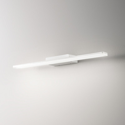 Ideal lux - Make Up - Applique con led struttura in alluminio media e diffusore in acrilico satinato - Colore: Bianco - 1 Lampadina Led Integrato 18W - Lumen 2200 - Gradi Kelvin 3000k Luce Calda - IP54 - SKU: 287669