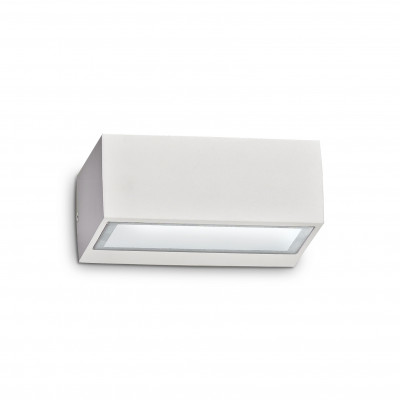 Ideal lux Twin Applique da esterno con struttura in alluminio e 2 diffusori in vetro Colore: Bianco