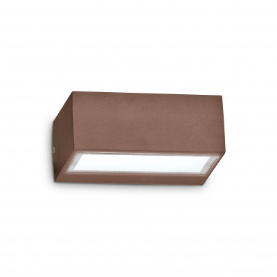Ideal lux Twin Applique da esterno con struttura in alluminio e 2 diffusori in vetro Colore: Caffelatte