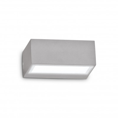 Ideal lux Twin Applique da esterno con struttura in alluminio e 2 diffusori in vetro Colore: Grigio