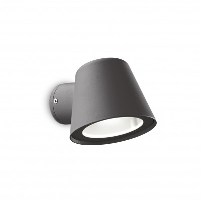 Ideal lux - Gas - Applique da esterno con struttura in alluminio e diffusore in vetro temperato - 1 Lampadina GU10 28W - IP43 - SKU: 0915G