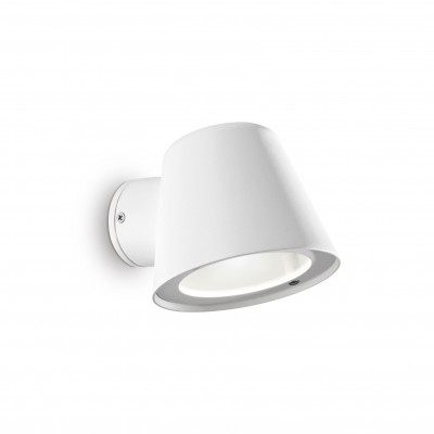 Ideal lux Gas Applique da esterno con struttura in alluminio e diffusore in vetro temperato Colore: Bianco