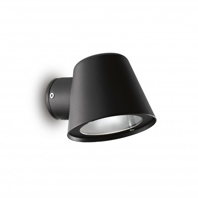 Ideal lux Gas Applique da esterno con struttura in alluminio e diffusore in vetro temperato Colore: Nero