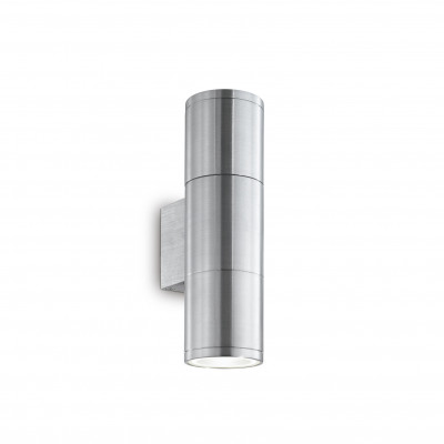 Ideal lux Gun Applique da esterno con struttura in alluminio e doppio diffusore in vetro Colore: Alluminio