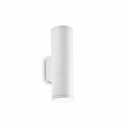 Ideal lux Gun Applique da esterno con struttura in alluminio e doppio diffusore in vetro Colore: Bianco