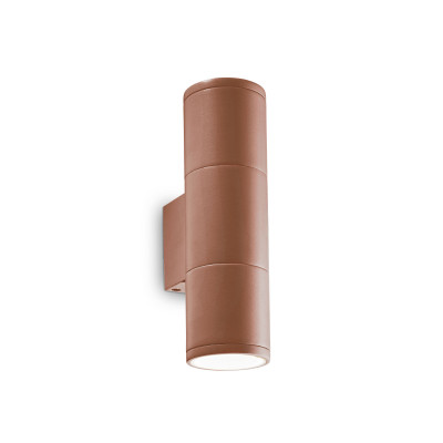 Ideal lux Gun Applique da esterno con struttura in alluminio e doppio diffusore in vetro Colore: Caffelatte