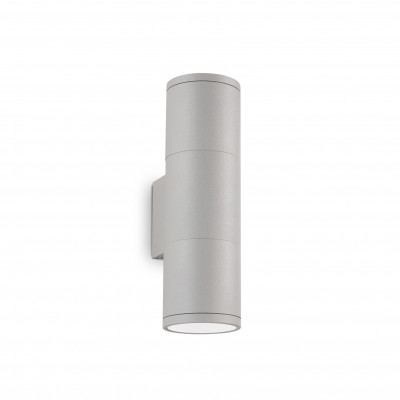 Ideal lux Gun Applique da esterno con struttura in alluminio e doppio diffusore in vetro Colore: Grigio