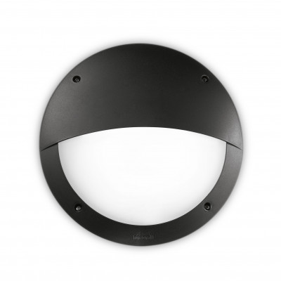 Ideal lux Polar Applique da esterno con struttura in resina e diffuosre a mezzaluna Colore: Nero