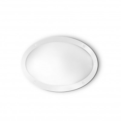 Ideal lux Medea Applique da esterno con struttura in resina e diffuosre ovale Colore: Bianco
