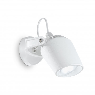 Ideal lux Elio Applique da esterno con struttura in resina e diffusore orientabile Colore: Bianco