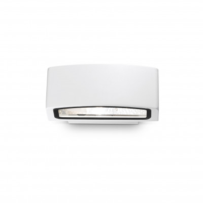 Ideal lux Andromeda Applique da esterno corta con struttura in alluminio e 2 diffusori in vetro Colore: Bianco