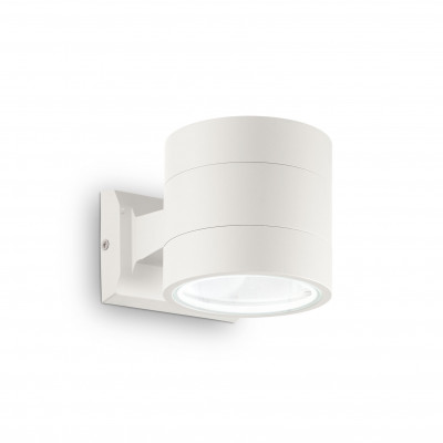 Ideal lux Snif Applique da esterno in alluminio con doppio diffusore in vetro pirex Colore: Bianco