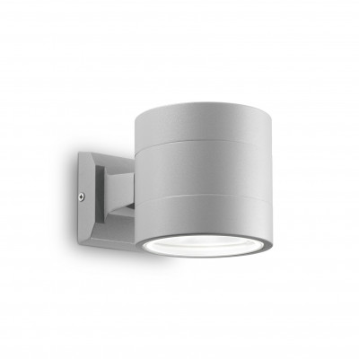 Ideal lux Snif Applique da esterno in alluminio con doppio diffusore in vetro pirex Colore: Grigio