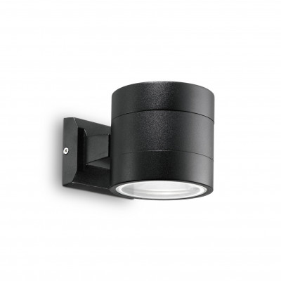 Ideal lux Snif Applique da esterno in alluminio con doppio diffusore in vetro pirex Colore: Nero