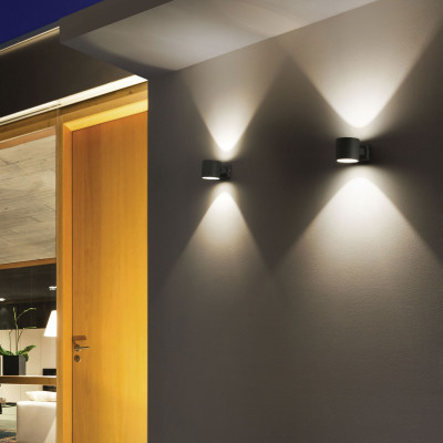 Ideal lux - Snif - Applique da esterno in alluminio con doppio diffusore in vetro pirex - 1 Lampadina G9 40W - IP54 - SKU: 14428