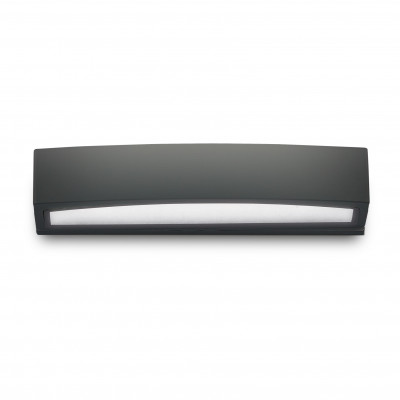 Ideal lux Andromeda Applique da esterno lunga con struttura in alluminio e 2 diffusori in vetro Colore: Nero