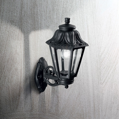 Ideal lux - Dafne - Applique da esterno rustica con struttura in resina e diffusore in acrilico - 1 Lampadina E27 23W - IP55 - SKU: 12042