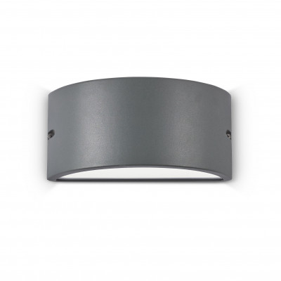 Ideal lux Rex Applique da esterno struttura arrotondata in alluminio e 2 diffusori in acrilico Colore: Antracite