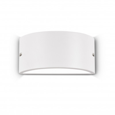 Ideal lux Rex Applique da esterno struttura arrotondata in alluminio e 2 diffusori in acrilico Colore: Bianco