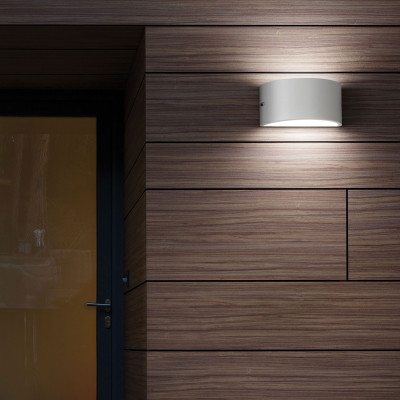 Ideal lux - Rex - Applique da esterno struttura arrotondata in alluminio e 2 diffusori in acrilico - 1 Lampadina E27 60W - IP44 - SKU: 09241