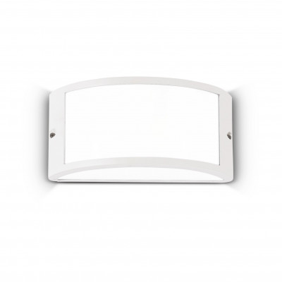 Ideal lux Rex Applique da esterno struttura arrotondata in alluminio e diffusore in acrilico Colore: Bianco