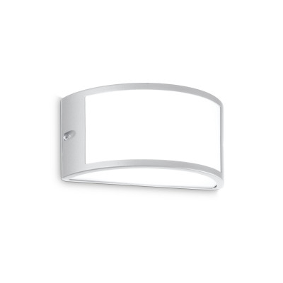 Ideal lux Rex Applique da esterno struttura arrotondata in alluminio e diffusore in acrilico Colore: Grigio