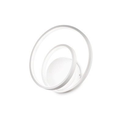 Ideal lux - Oz - Applique da parete a led con montatura in metallo e diffusore in acrilico - Colore: Bianco - 1 Lampadina - Led Integrato - 28W - Lumen 2500 - Gradi Kelvin 3000k Luce Calda - IP20 - SKU: 253695