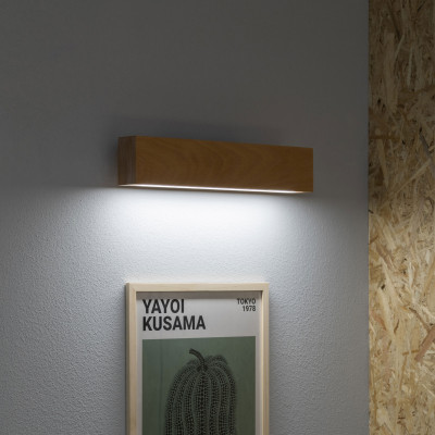 Ideal lux - Craft - Applique da parete a led con struttura in alluminio e corpo in legno - Colore: Legno - 1 Lampadina Led Integrato 12W - Lumen 1350 - Gradi Kelvin 3000k Luce Calda - IP20 - SKU: 284477