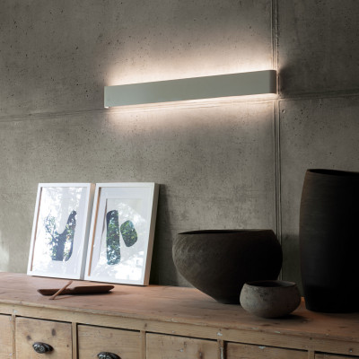 Ideal lux - Delta - Applique da parete a led con struttura in alluminio lunga - 1 Lampadina Led Integrato 30W - Lumen 3500 - Gradi Kelvin 4000k Luce Naturale - IP20 - SKU: 30703G