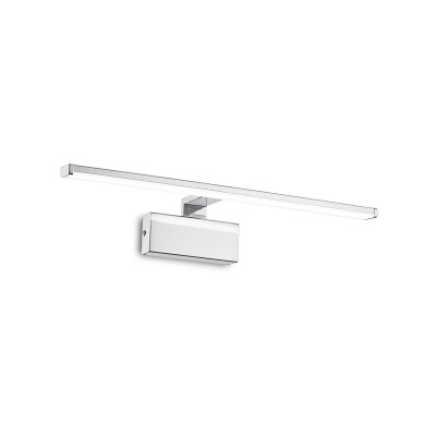 Ideal lux - Alma - Applique da parete a led struttura in metallo e diffusore satinato - Colore: Cromato - 1 Lampadina - Led Integrato - 12W - Lumen 1350 - Gradi Kelvin 3000k Luce Calda - IP20 - SKU: 224930