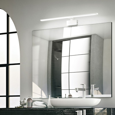 Ideal lux - Alma - Applique da parete a led struttura in metallo lunga e diffusore satinato - 1 Lampadina Led Integrato 18W - Lumen 2050 - Gradi Kelvin 3000k Luce Calda - IP20 - SKU: 22502G