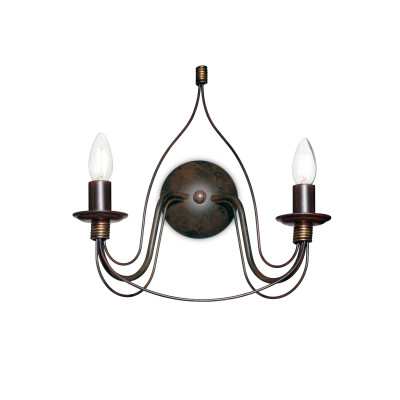 Ideal lux - Corte - Applique da parete contemporanea con struttura interamente in metallo - 2 Lampadine E14 40W - IP20 - SKU: 02846