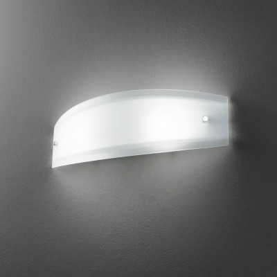Ideal lux - Ali - Applique da parete dal design moderno con diffusore in vetro acidato - Colore: Bianco - 2 Lampadine E27 60W - IP20 - SKU: 026558