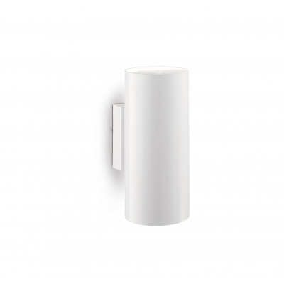 Ideal lux - Look - Applique da parete in metallo tubolare dal design moderno - Colore: Bianco - 2 Lampadine - GU10 - 8W - IP20 - SKU: 096018
