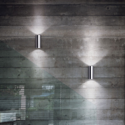 Ideal lux - Look - Applique da parete in metallo tubolare dal design moderno - 2 Lampadine GU10 8W - IP20 - SKU: 09601M
