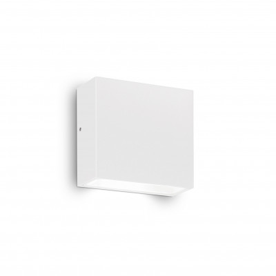 Ideal lux Tetris Applique esterno struttura in alluminio rettangolare e diffusore in vetro Colore: Bianco