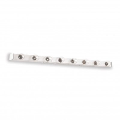 Ideal lux - Privè - Applique lunga con struttura lineare in metallo dal design moderno - Colore: Bianco - 8 Lampadine - E14 - 40W - IP20 - SKU: 159522