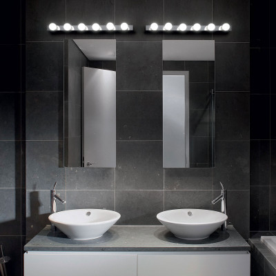 Ideal lux - Privè - Applique lunga con struttura lineare in metallo dal design moderno - 8 Lampadine E14 40W - IP20 - SKU: 15952G