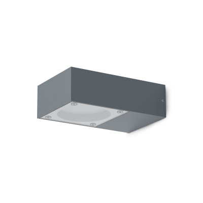 Ideal lux - Sirio - Applique per esterni con struttura in alluminio e diffusore in vetro temperato - 1 Lampadina GX53 9W - IP65 - SKU: 31822