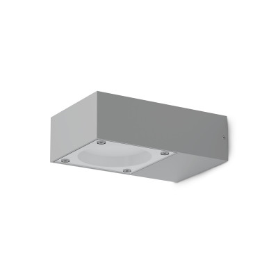 Ideal lux Sirio Applique per esterni con struttura in alluminio e diffusore in vetro temperato Colore: Grigio