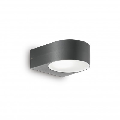 Ideal lux Iko Applique per esterni in alluminio e doppio diffusore in vetro temperato Colore: Antracite