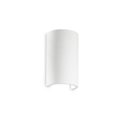 Ideal lux - Flash - Applique rotonda con base in metallo e struttura in gesso - Colore: Bianco - 1 Lampadina G9 40W - IP20 - SKU: 214696