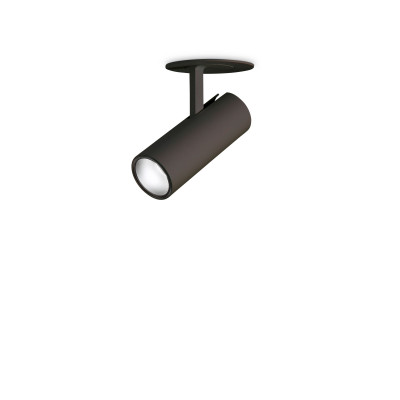 Ideal lux - Play - Faretto da incasso a led con struttura in alluminio e diffusore orientabile - Colore: Nero - 1 Lampadina - Led Integrato - 7W - Lumen 520 - Gradi Kelvin 3000k Luce Calda - IP20 - SKU: 268088