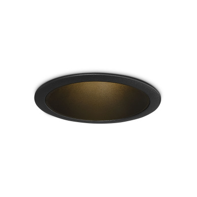 Ideal lux - Tag - Faretto da incasso a led con struttura in alluminio rotonda - Colore: Nero - 1 Lampadina - Led Integrato - 7W - Lumen 830 - Gradi Kelvin 3000k Luce Calda - IP20 - SKU: 331256